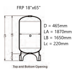 Estanque FRP 1865 dimensiones