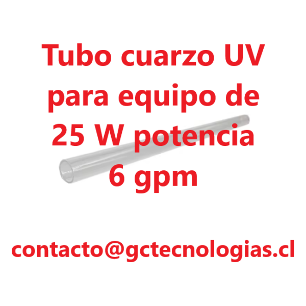 Tubo cuarzo 6gpm